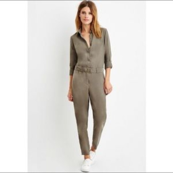 forever 21 olive jumpsuit